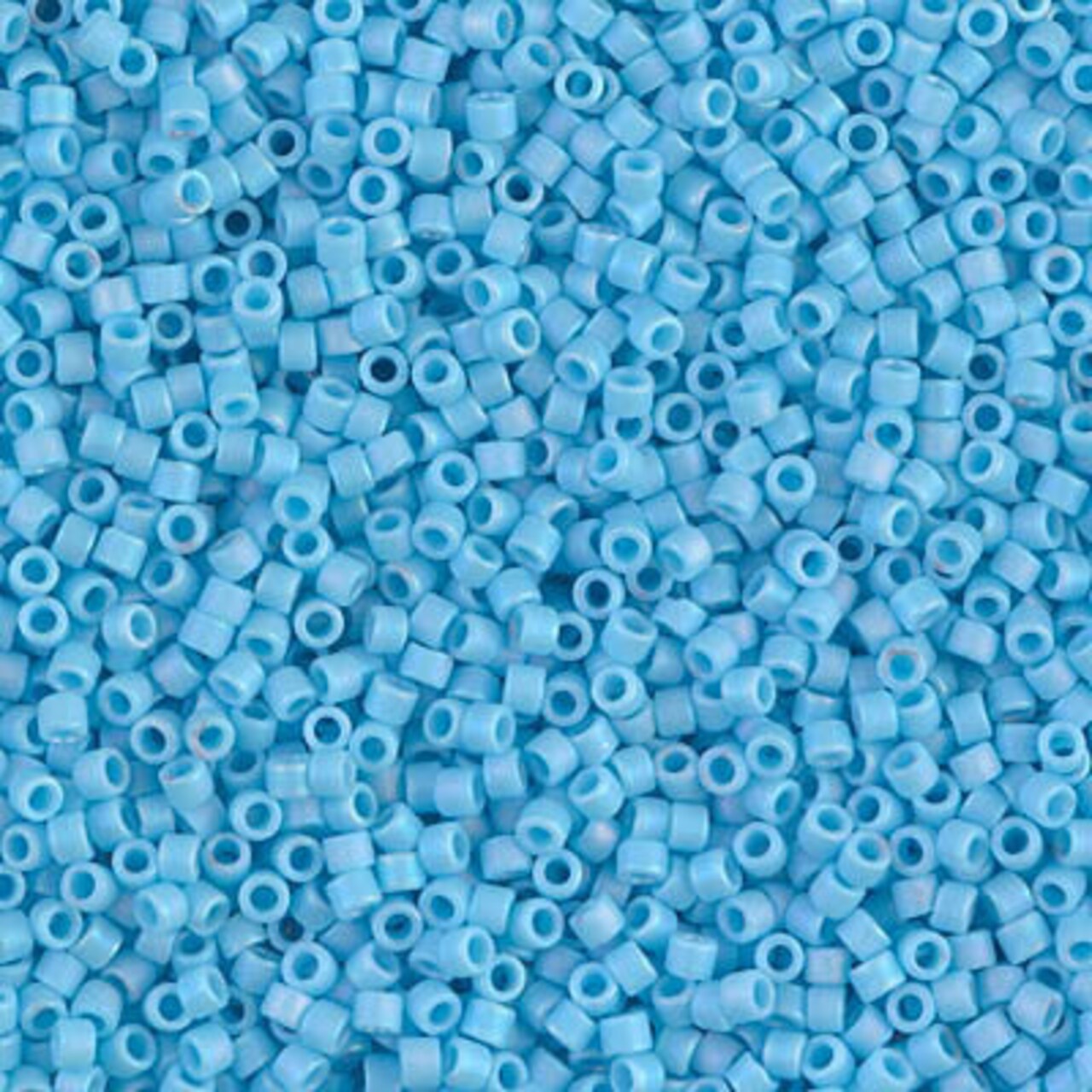 Miyuki Delica Bead 11/0, DB0879, Matte Opaque Turquoise Blue AB, 5 grams